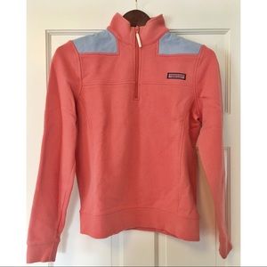 Vineyard Vines Shep Shirt - Coral with Oxford Blue